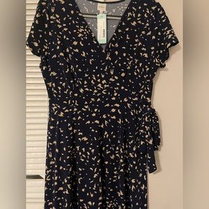 Kaileigh Navy wrap style dress